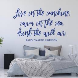 Live in The Sunshine Wall Decal - Nature Quote Ralph Waldo Emerson Quote - Swim Sea Drink Wild Air - thumbnail 3