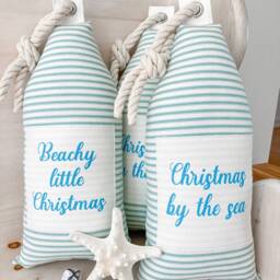Christmas Pillow Nautical Buoy Coastal Fabric Buoy - thumbnail 2