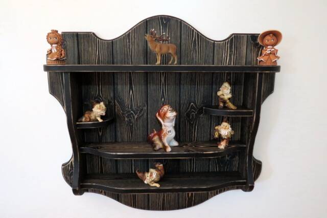 Hanging Shelves Handmade Farmhouse Wall Wood Shelf Rustic Wood Hanging Float Decorative - image 1