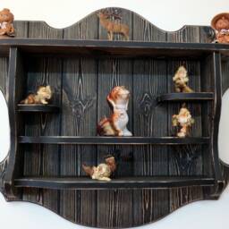 Hanging Shelves Handmade Farmhouse Wall Wood Shelf Rustic Wood Hanging Float Decorative - thumbnail 2