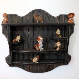 Hanging Shelves Handmade Farmhouse Wall Wood Shelf Rustic Wood Hanging Float Decorative - thumbnail 3