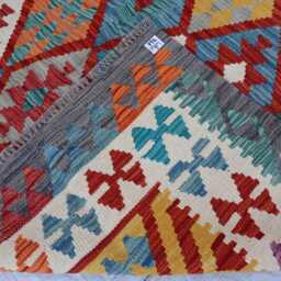 5'4x7'11 Ft Chubi Afghan Kilim Rug, Flatweave Maimana Tribal Turkmen Oriental Rug, Vintage Rug For Bedroom, Livingroom Carpet - thumbnail 4