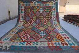 5'4x7'11 Ft Chubi Afghan Kilim Rug, Flatweave Maimana Tribal Turkmen Oriental Rug, Vintage Rug For Bedroom, Livingroom Carpet - thumbnail 1