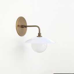 Brass Wall Sconce - Light With Brass Shade - Minimal Sconce Light, Ul Listed, Ppq-4, No.0199