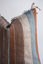 "Handwoven Karen Hemp Pillow Cover Tribal Boho Decor - 26"" X 26" - thumbnail 1