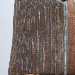 "Handwoven Karen Hemp Pillow Cover Tribal Boho Decor - 26"" X 26" - thumbnail 3
