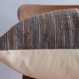 "Handwoven Karen Hemp Pillow Cover Tribal Boho Decor - 26"" X 26" - thumbnail 4
