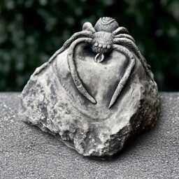 Stone Spider Decor Concrete Statue Cement Garden Insect Sculpture Gothic Ornament Halloween Figurine Spider Lover Gift - thumbnail 2