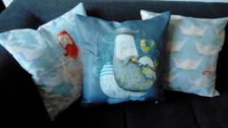 Vintage Navy Cushion Cover - thumbnail 1