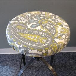 Rustic Paisley Barstool Cover Elasticized Padded Kitchen Stool - 12-20 - thumbnail 3
