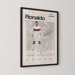 Cr7 Portugal Football Stats Poster, Cristiano Ronaldo Wall Art, Soccer Room Decor, Gift - thumbnail 2