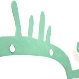 Safety Mirror Alien Turquoise With Led Light - Wall Decor Nursery Kid Wooden - thumbnail 3