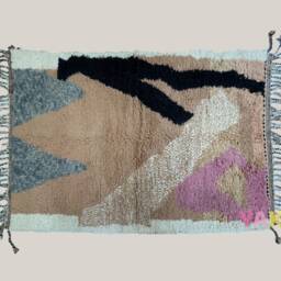 Yakiti - 5X8Ft Moroccan Rug, Beni Ourain Area Modern Wool Living Room Beniourain Handmade Soft Carpet, 155 cm X 240 - thumbnail 3