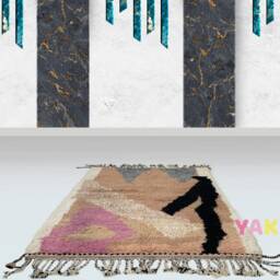 Yakiti - 5X8Ft Moroccan Rug, Beni Ourain Area Modern Wool Living Room Beniourain Handmade Soft Carpet, 155 cm X 240 - thumbnail 2