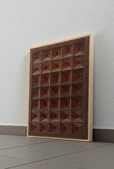 Wall Hanging Decoration/Home Decoration/Wool Picture/Gift/ Handmade 3Dmodern Textile/Wall Decoration/Textile Art Framed/Weaving Textile - image 1