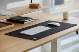 Merino Wool Felt & Cork Desk Mat Large Home Office Pad
