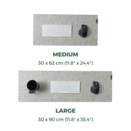 Merino Wool Felt & Cork Desk Mat Large Home Office Pad - thumbnail 4