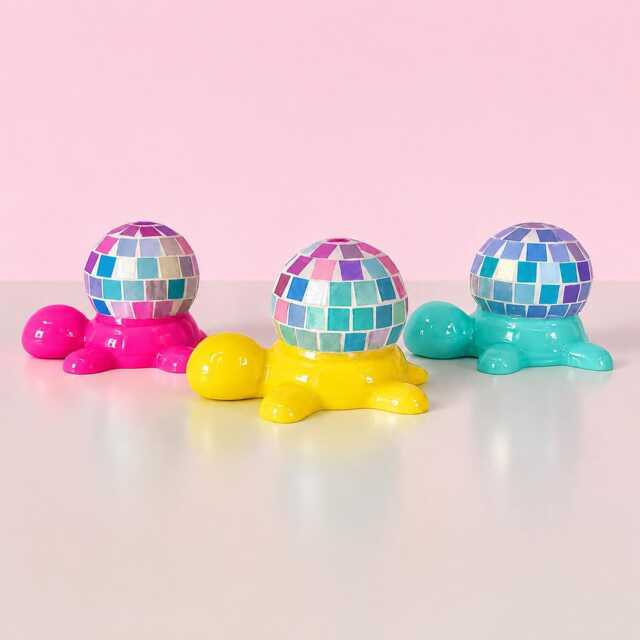 Iridescent Turtle Disco Ball Handmade Resin Sculpture, Custom Color - image 1