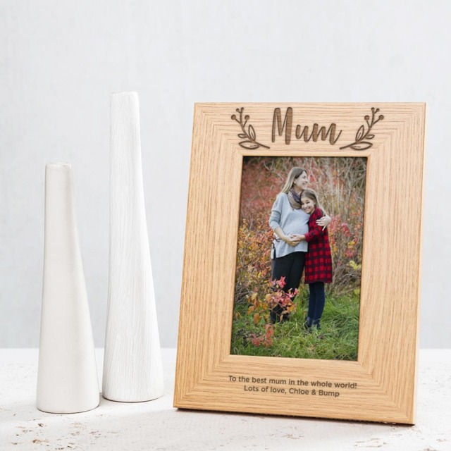 Personalised Engraved Mum Photo Frame - Mothers Day Gifts From Daughter Christmas For Sentimental Keepsake Gift Mummy - image 1