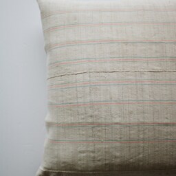 Natural Striped Hmong Pillow Cover With Neon Stripes 18 - thumbnail 2