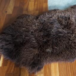 "Giant Sheepskin Double X Brown Throw Genuine Leather Sheep Skin 79"" X 30" - thumbnail 4