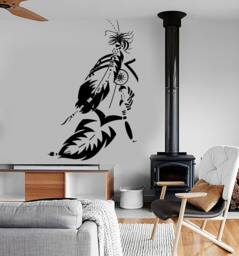 Wall Vinyl Decal Drem Catcher Dreamcatcher Feather Amazing Bedroom Decor 1369Dz - thumbnail 1