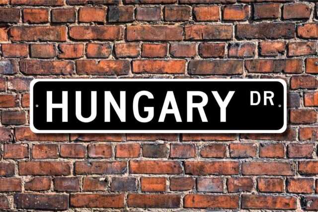 Hungary Sign, Wall Decor, Gift, Souvenir Keepsake, Custom Street Quality Metal Sign - image 1