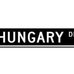 Hungary Sign, Wall Decor, Gift, Souvenir Keepsake, Custom Street Quality Metal Sign - thumbnail 2