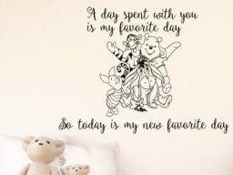 Wall Decal Quote - Nursery Decals Vinyl Sticker Art Home Decor Winnie The Pooh & Friends Ms324 - thumbnail 1