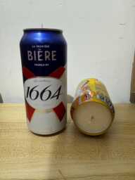 Kronenbourg 1664 Beer Can Candle Handcrafted Vegan Soy Wax - 50+ Hour Burn - thumbnail 1