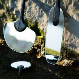 Small Double Sided Hand Mirror. Table Top Home D??cor Handmade Mirror With A Wooden Handle. Sculpture - thumbnail 4