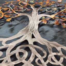 Copper Tree Of Life Wall Decor, Patina Finish, Infinity Art - 23.5x23.5 Inches - thumbnail 4