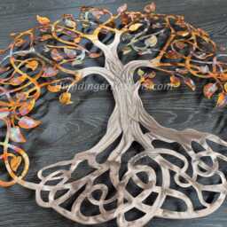Copper Tree Of Life Wall Decor, Patina Finish, Infinity Art - 23.5x23.5 Inches - thumbnail 2