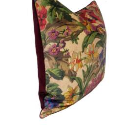 High End Luxury Designer Velvet Floral Alabaster Handmade Cushion Cover Interior Decorative - thumbnail 2