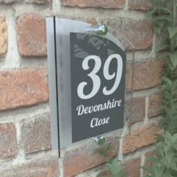 Acrylic & Aluminium Personalised Wall Plaque House Number - Arca5-1Wa-S-C - thumbnail 2