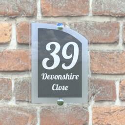 Acrylic & Aluminium Personalised Wall Plaque House Number - Arca5-1Wa-S-C - thumbnail 3