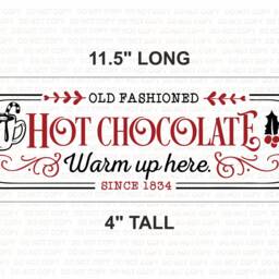Christmas Hot Chocolate Sign, Christmas Wreath Sign, Station, Station - thumbnail 2