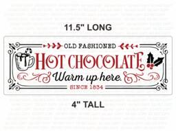 Christmas Hot Chocolate Sign, Christmas Wreath Sign, Station, Station - thumbnail 1