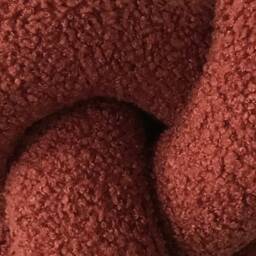 Terracotta Boucle Ball Pillow, Scandinavian Knot Cushion, Knot Cute Textured Throw Pillow - thumbnail 3