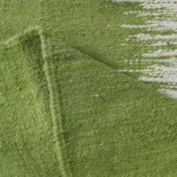 Moroccan Berber Rug Green Wool Flatweave - 10.4 X 6.3 Ft - thumbnail 4