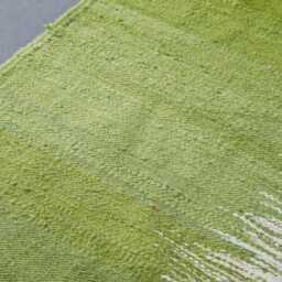 Moroccan Berber Rug Green Wool Flatweave - 10.4 X 6.3 Ft - thumbnail 3