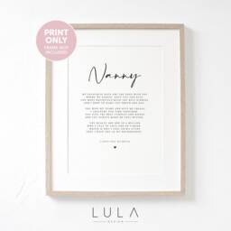 Personalised Nanny Nannie Poem A4 A5 Print, Gift, Grandparent Poem, Christmas Gift To From Grandchild Grandchildren - thumbnail 2