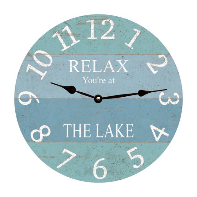 Blue & Teal Beach Clock - Vibrant Coastal Clock - image 1