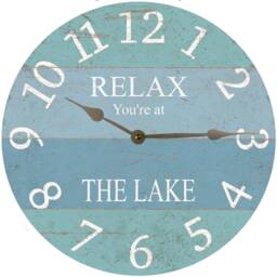 Blue & Teal Beach Clock - Vibrant Coastal Clock - thumbnail 2
