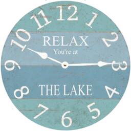 Blue & Teal Beach Clock - Vibrant Coastal Clock - thumbnail 3