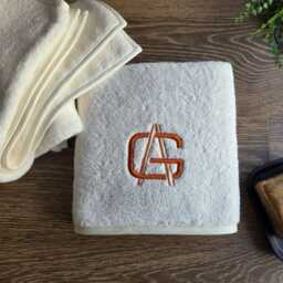 Personalized Egyptian Cotton Bathroom Towels, Custom Embroidered Luxury Heavyweight Italian Terry 665 Gsm