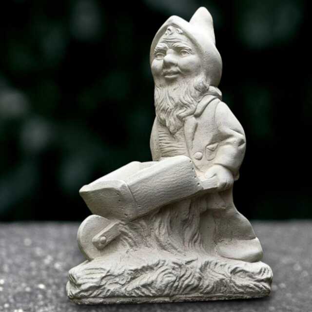 Hardworking Gnome Statue Concrete Garden With Tools Stone Worker Dwarf Sculpture Outdoor Yard Decoration Handmade Art Lover Gift - image 1
