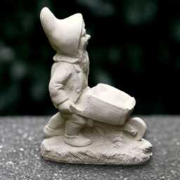 Hardworking Gnome Statue Concrete Garden With Tools Stone Worker Dwarf Sculpture Outdoor Yard Decoration Handmade Art Lover Gift - thumbnail 4