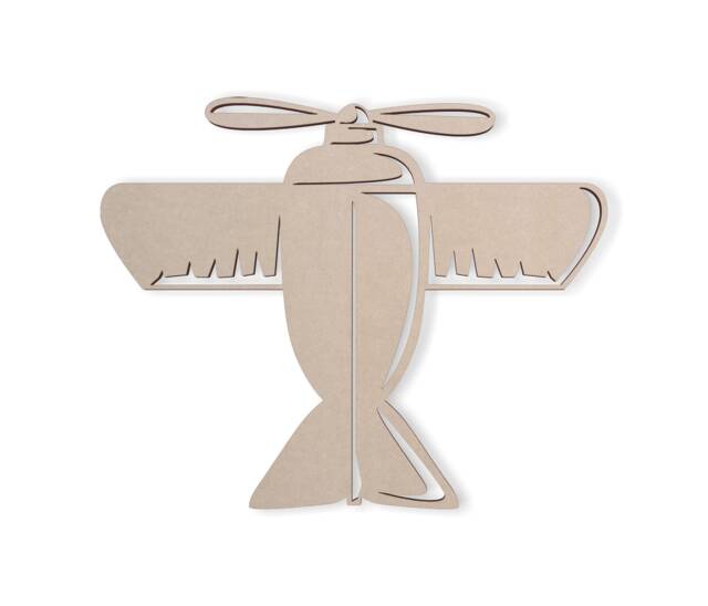 Unfinished Wooden Airplane Wall Art Laser Cut Mdf Plane Decor - image 1