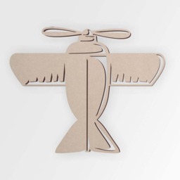 Unfinished Wooden Airplane Wall Art Laser Cut Mdf Plane Decor - thumbnail 3